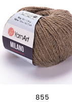 Нитки пряжа для вязания полушерсть с альпакой и вискозой MILANO Милано YarnYart ЯрнАрт № 855