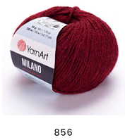 Нитки пряжа для в"язання напіввовна з альпакою  та віскозою MILANO Мілано YarnYart ЯрнАрт №  856