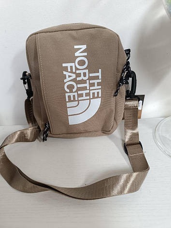 Сумка через плече Месенджер The north face барсетка TNF бежевий, фото 1