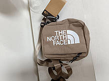 Сумка через плече Месенджер The north face барсетка TNF бежевий, фото 3