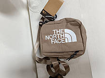 Сумка через плече Месенджер The north face барсетка TNF бежевий, фото 2