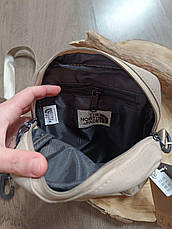 Сумка через плече Месенджер The north face барсетка TNF бежевий, фото 5
