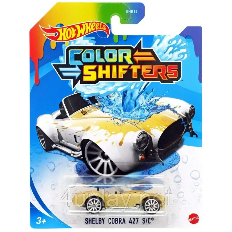 Hot Wheels Color Shifters Shelby Cobra 427 S/C Машинка Хот Вілс, що змінює колір, Шелбі Кобра