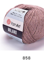 Нитки пряжа для в"язання напіввовна з альпакою  та віскозою MILANO Мілано YarnYart ЯрнАрт №  858
