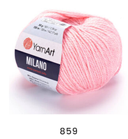 Нитки пряжа для в"язання напіввовна з альпакою  та віскозою MILANO Мілано YarnYart ЯрнАрт №  859