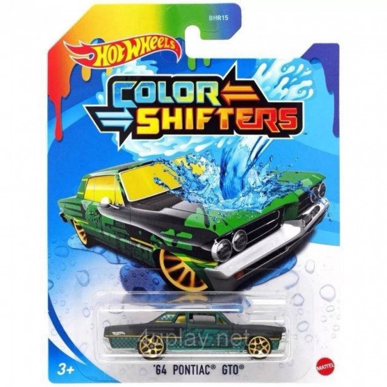 Hot Wheels Color Shifters '64 Pontiac GTO Машинка Хот Вілс, що змінює колір, Понтіак Джі-Ті-О