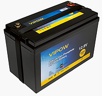 Аккумуляторная батарея Vipow LiFePO4 12.8V 100Ah со встроенной ВМS платой 80A