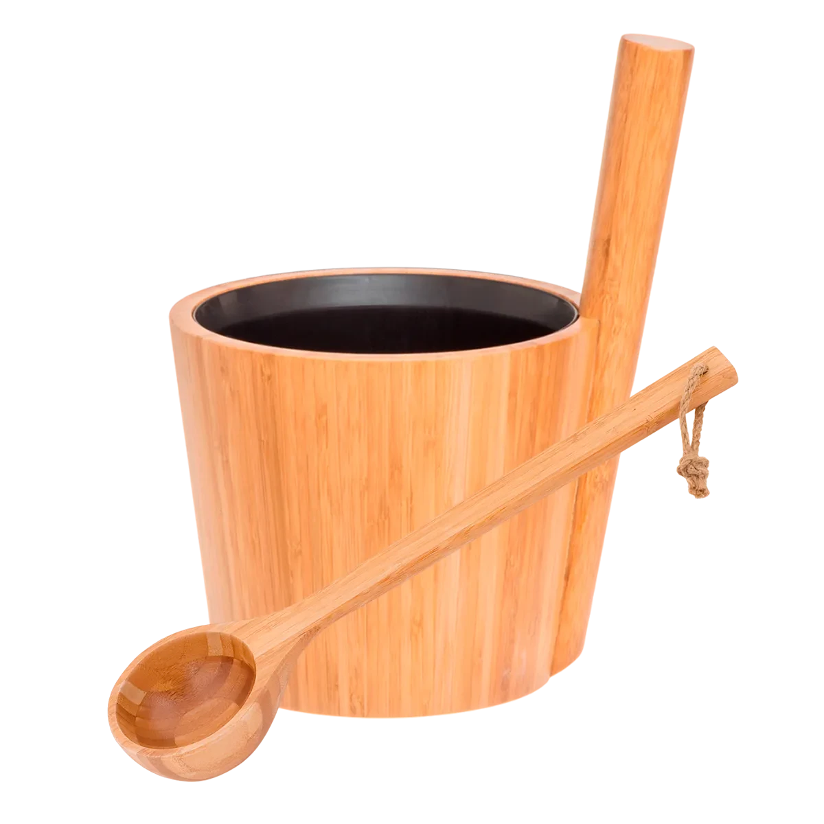 Комплект шайка + черпак Rento бамбук, фото 1