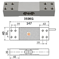 Тензодатчик 350кг №718/723/728/592 для ваг 150кг. 200кг. 300кг. Розмір 147х40х25мм