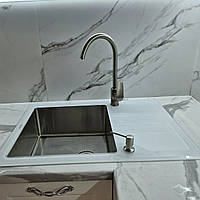 Кухонная мойка Platinum Handmade WHITE GLASS 7851 200 сталь стекло белая