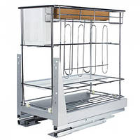 Карго Muller ширина модуля 300мм нижнє кріплення 2 полиці з доводчиком хром (714291)