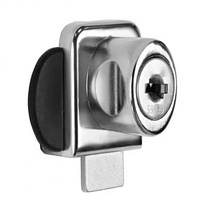 Замок Muller накладний на 2 скла на товщину скла 4-7mm на скляні дверцята хром (714294)