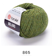 Нитки пряжа для в"язання напіввовна з альпакою  та віскозою MILANO Мілано YarnYart ЯрнАрт №  865