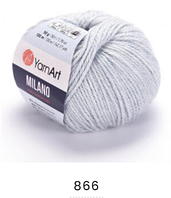 Нитки пряжа для в"язання напіввовна з альпакою  та віскозою MILANO Мілано YarnYart ЯрнАрт №  866
