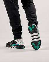 Чоловічі кросівки Adidas Originals Niteball PRM Black White Green Взуття Адідас Найтбол чорно-зелені демісезон, фото 5