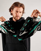 Чоловічі кросівки Adidas Originals Niteball PRM Black White Green Взуття Адідас Найтбол чорно-зелені демісезон, фото 4