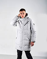 Чоловіча зимова куртка, сірого кольору.