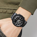 Водостійкий годинник (50 м) з подвійним часом Skmei 1655CMGYBK Camo Grey-Black, фото 3