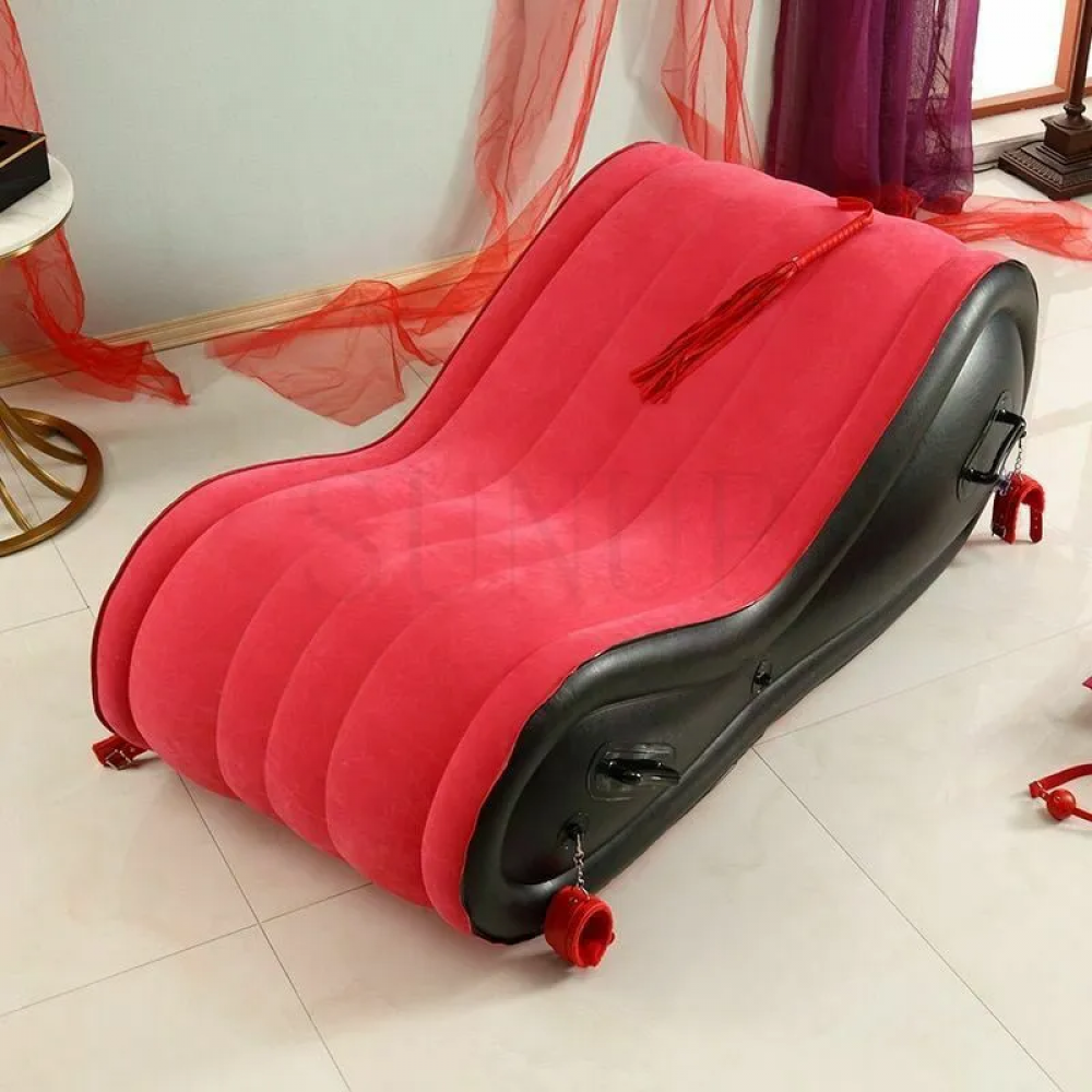 Надувне крісло софа для сексу інтиму БДСМ ігор LUX Fetish із фіксаторами ніг рук