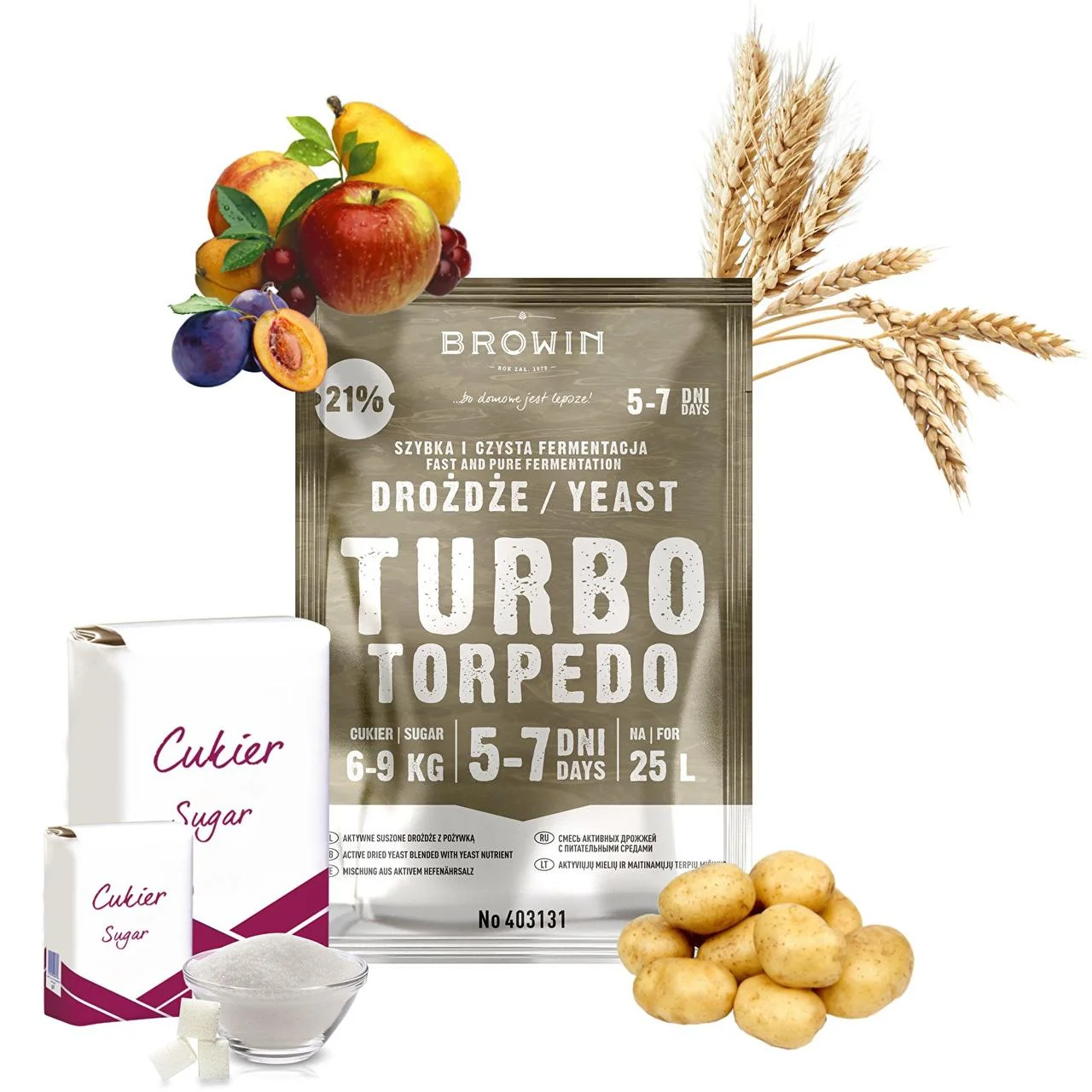 Дріжджі Browin Turbo Torpedo 5-7 днів 21%, фото 1