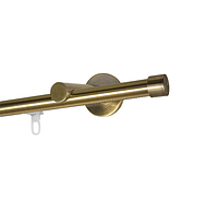 Карниз MStyle для штор металевий однорядний Антик Рулло труба профільна 19 мм кронштейн циліндр 160 см