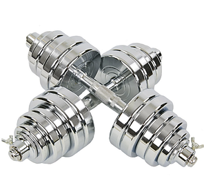 Розбірні хромовані гантелі (2шт по 20кг) 40 кг SP-Sport TA-8044-40, фото 1