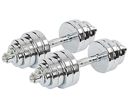 Розбірні хромовані гантелі (2шт по 20кг) 40 кг SP-Sport TA-8044-40, фото 3