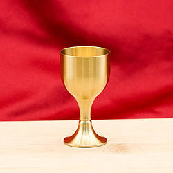 Маленький кубок (рюмка) 3 х5.5 см для вина лікера вінтаж, маленький кубок латунний