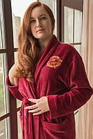 Халат жіночий з монограмою або вишивкою на замовлення на грудях