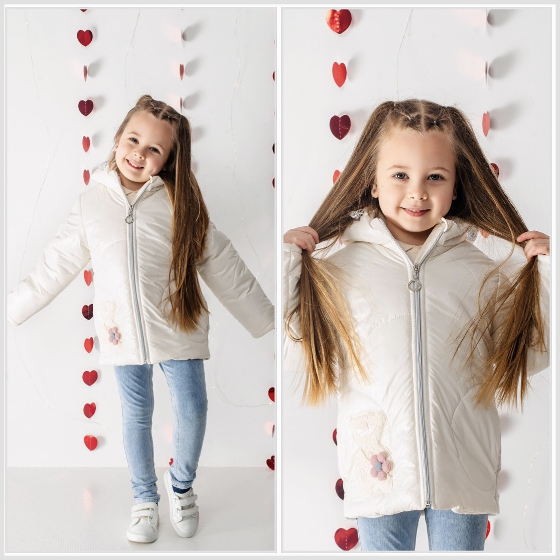 Легка й тепла куртка для дівчинки Нікуся, розміри 80-110, фото 1