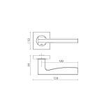Ручка дверна Fuaro ROCK KM SSC-16 сатинований хром (матовий хром), фото 2