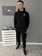 Спортивные костюмы черные Пума мужские модные, Брендовий крутой спортивный костюм худи и штаны Puma
