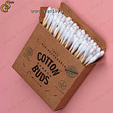 Набір ватних паличок Bamboo Buds бамбук 100 шт., фото 2