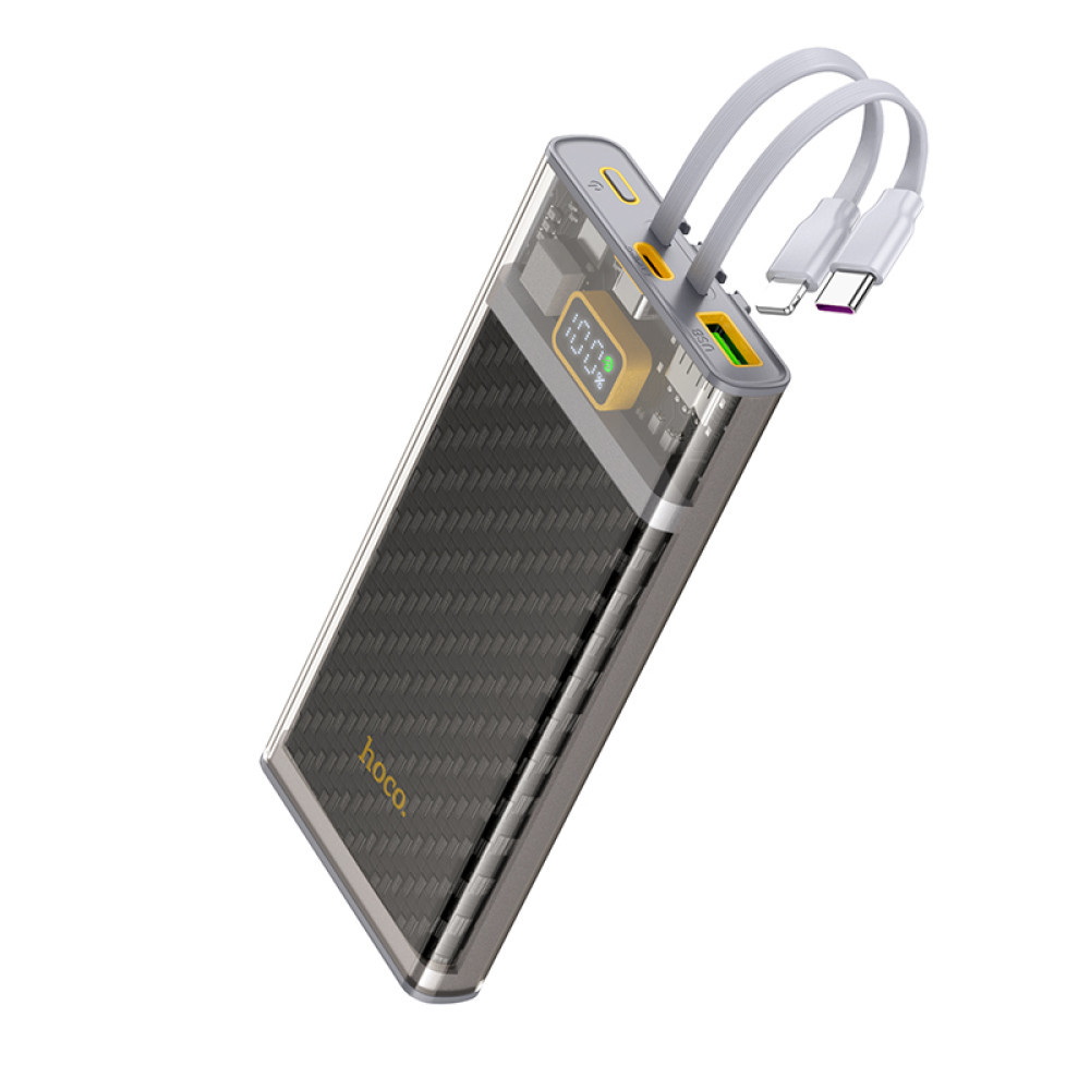 Портативний акумулятор Hoco J104 Discovery edition 10000mAh 22.5W Прозорий