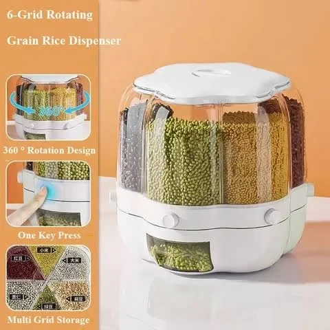 Диспенсер круп на кухню 6 секцій Assorted Grain органайзер для круп