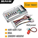 Контролер синусний 48V-72V 80A 2000W-4000W BLDC JRAHK, фото 8