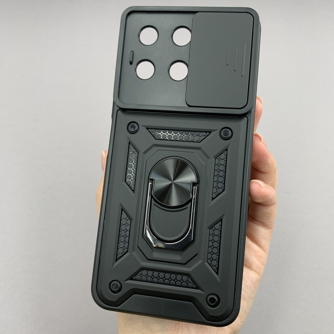 Чехол для Honor X8a противоударный с подставкой со шторкой для камеры ...