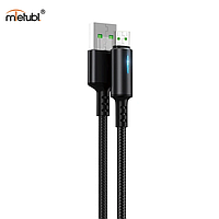 Армований світлодіодний кабель USB-A - Micro USB / кабель з світлодіодною індикацією / Data cable Micro USB