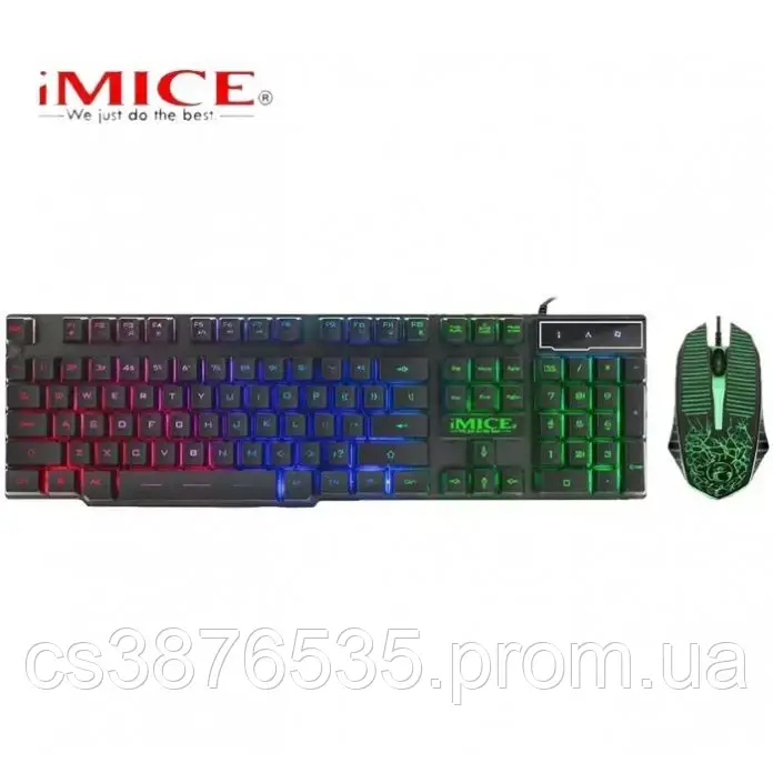 Клавіатура з мишкою ігрова для комп'ютера, Клавіатури та мишки, Ігрові миші та клавіатури, Клавіатура з підсвічуванням,