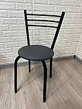 Стілець Ніка, кухонний, для кафе, барів, для кухні, їдальні, стілець металевий із м'яким сидінням, фото 5