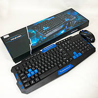 Бездротові клавіатури HK-8100, Клавіатура миша комплекти, Комплект для геймерів клавіатура NH-844 та мишка