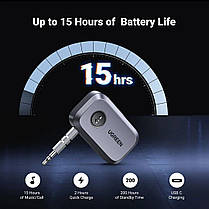 Bluetooth адаптер приймач Ugreen Bluetooth 5.3 з мікрофоном Black CM596, фото 6