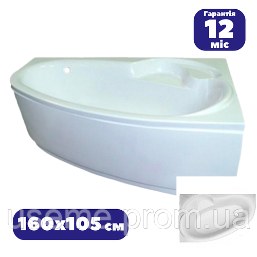 Угловые ванны асимметричные 160x105 акриловая Karina правая с ногами и ...