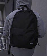 Мужской городской черный рюкзак 18 л, вместительный мужской черный рюкзак на два отделения