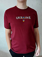 Чоловіча патріотична футболка український герб Тризуб чорного кольору 48,50,52,58,60 розмір