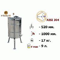 Медогонка 3-х рамочная не поворотная нержавеющая AISI 304 на подставке