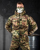 Тактическая флисовая куртка с вставками софтшел мультикам Мужская флисовая куртка кофта с капюшоном мультикам