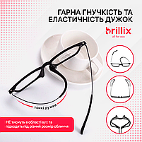 Захисні окуляри для комп'ютера Brillix універсальні з блокуванням блакитного світла матові Mod 4 (PCR-8922), фото 5