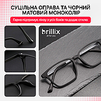 Захисні окуляри для комп'ютера Brillix універсальні з блокуванням блакитного світла матові Mod 4 (PCR-8922), фото 8