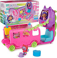 Игровой набор автобус для вечеринок с Габби, DJ Catnip "Кукольный домик Габби" Gabby's Dollhouse Party Bus